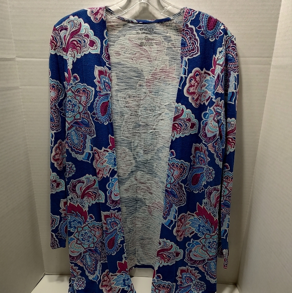 Chicos The Ultimate Tee Duster in bright Colors Sz. 1